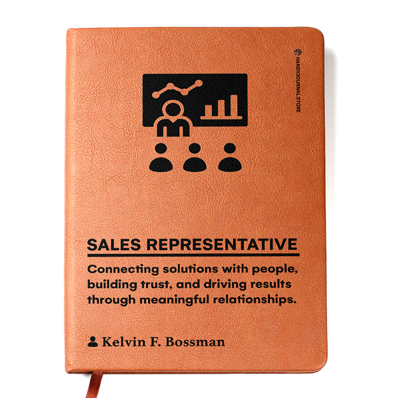 Customized Premium Leather Journal for Sales Representatives