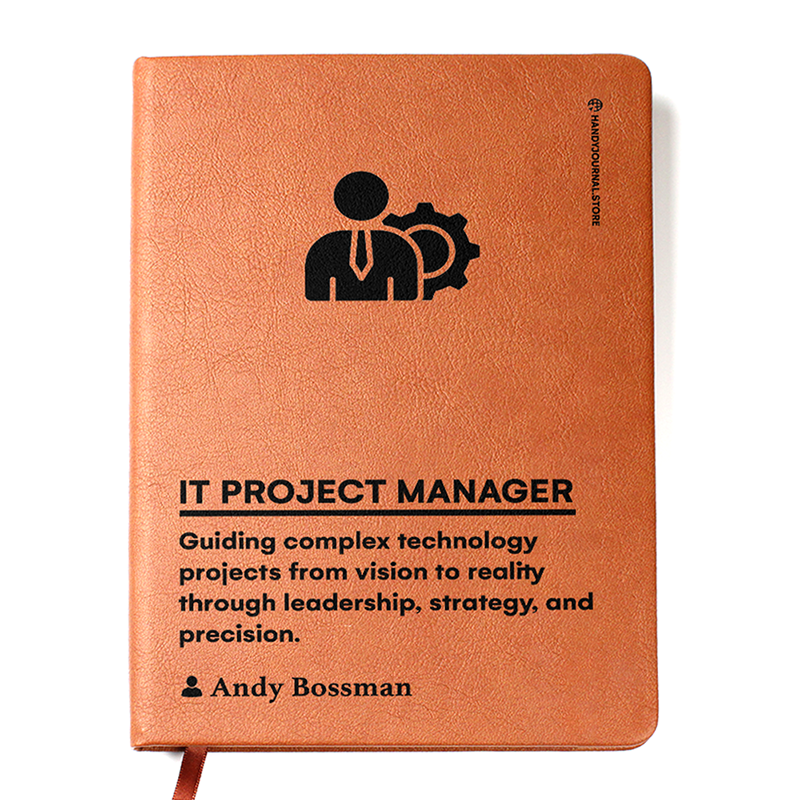 Customized Premium Leather Journal for IT Project Managers