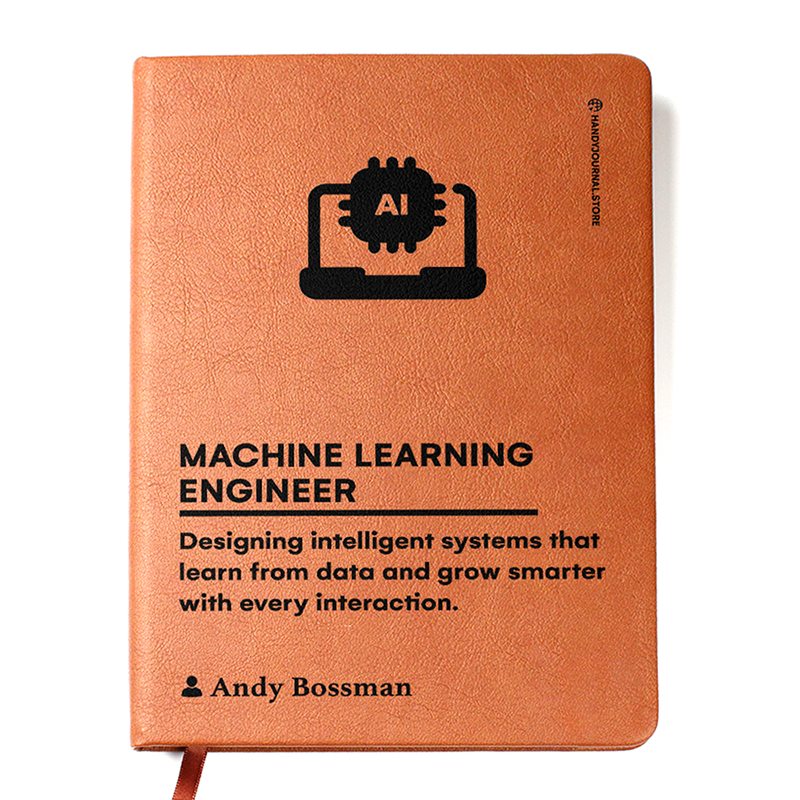 Customized Premium Leather Journal for Machine Learning Engineers
