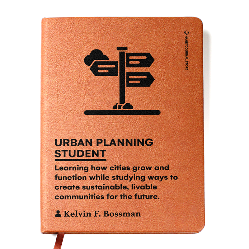Customized Premium Leather Journal for Urban Planning Students