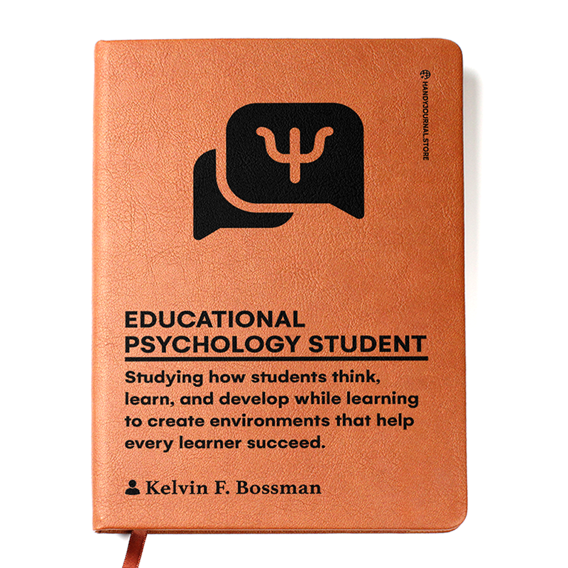 Customized Premium Leather Journal for Educational Psychology Students