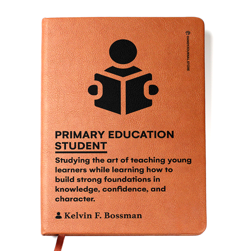 Customized Premium Leather Journal for Primary Education Students