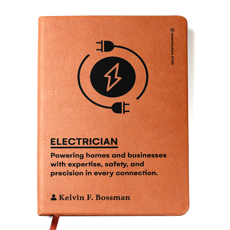 Customized Premium Leather Journal for Electricians