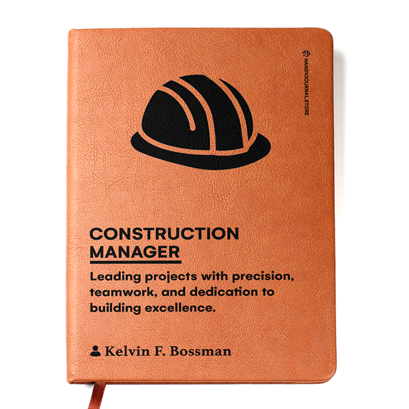 Customized Premium Leather Journal for Construction Managers
