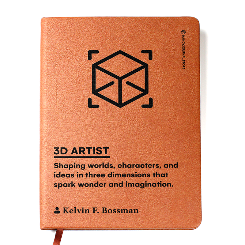 Customized Premium Leather Journal for 3D Artists