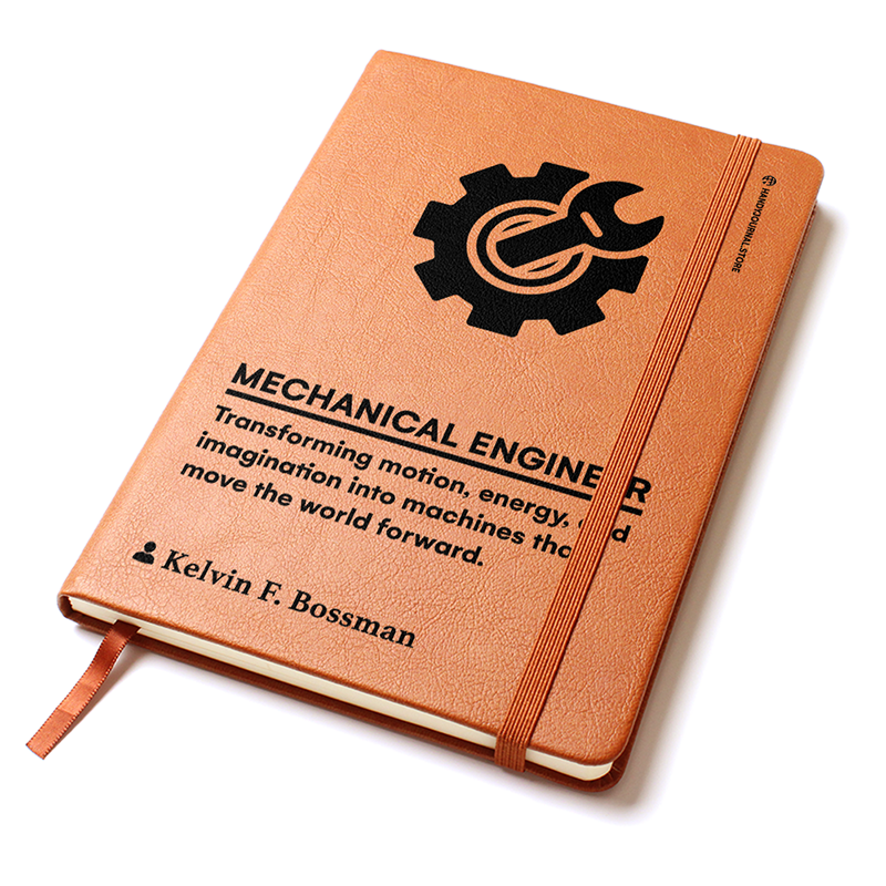 Pic 2 copy Customized Premium Leather Journal for Mechanical Engineers - Image 3