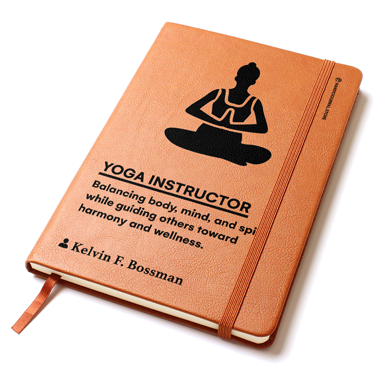 Pic 2 copy Customized Premium Leather Journal for Yoga Instructors - Image 3