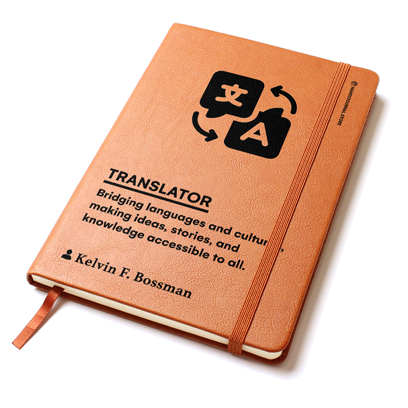 Pic 2 copy Customized Premium Leather Journal for Translators - Image 3