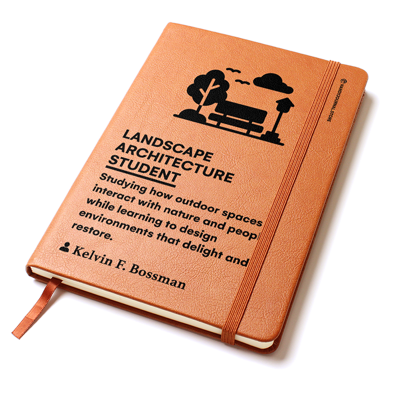 Pic 2 copy Customized Premium Leather Journal for Landscape Architecture Students - Image 3
