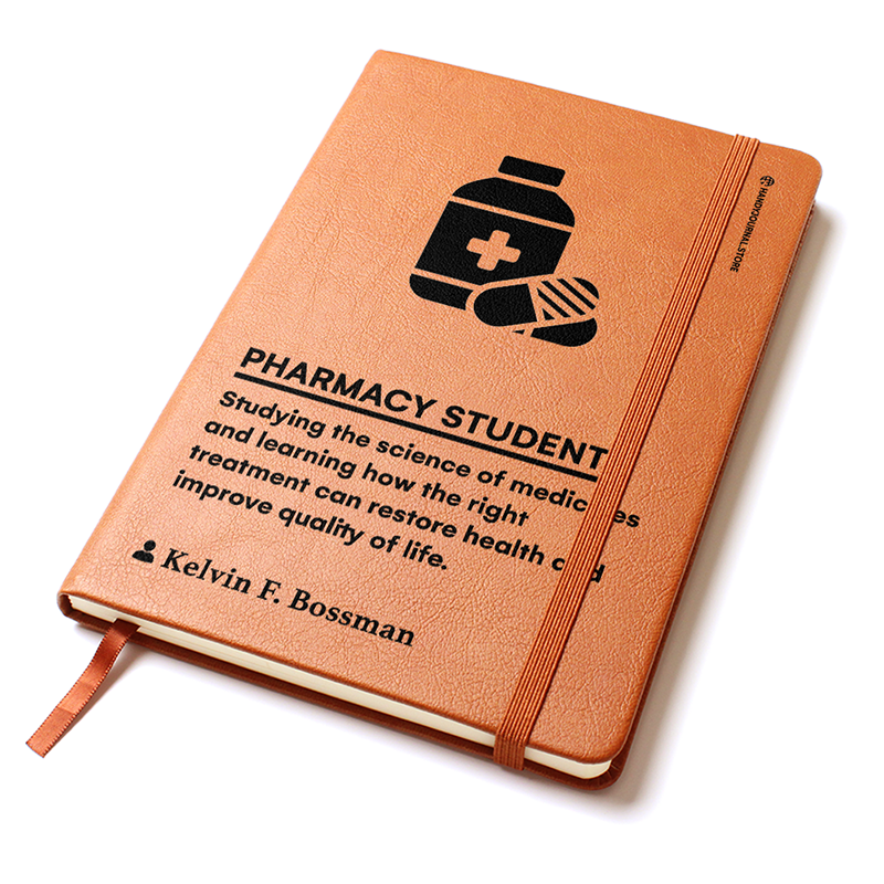 Pic 2 copy Customized Premium Leather Journal for Pharmacy Students - Image 3