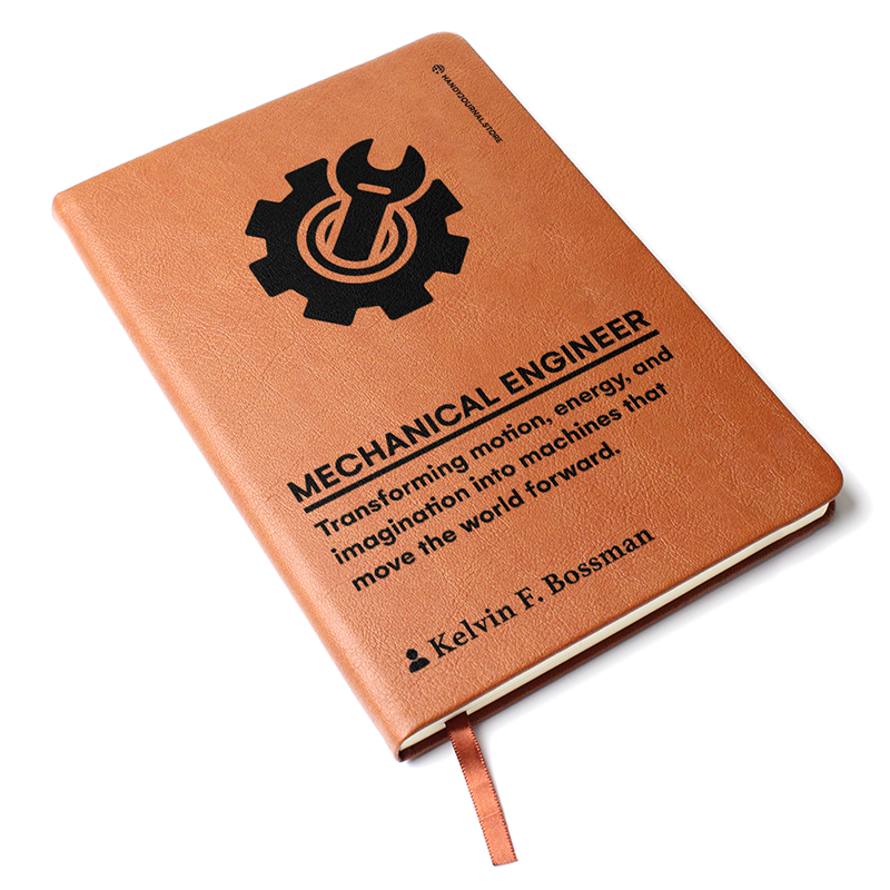 Pic 3 copy Customized Premium Leather Journal for Mechanical Engineers - Image 4