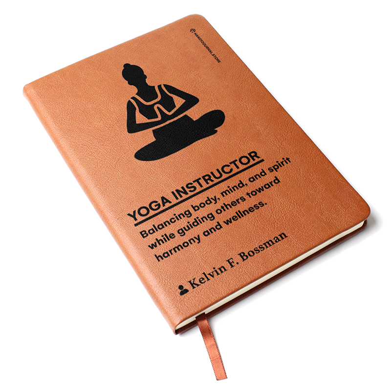 Pic 3 copy Customized Premium Leather Journal for Yoga Instructors - Image 4