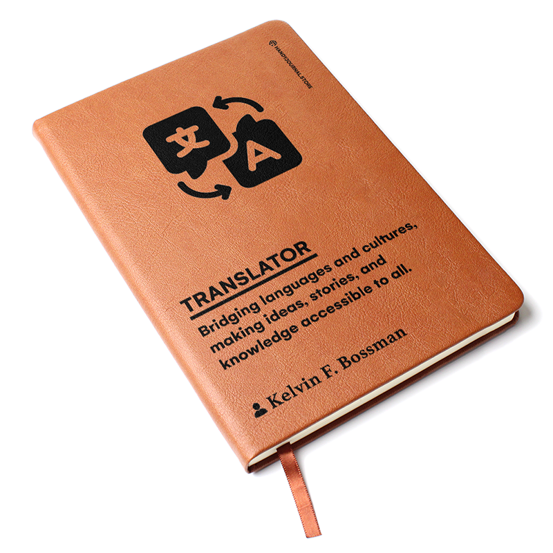 Pic 3 copy Customized Premium Leather Journal for Translators - Image 4