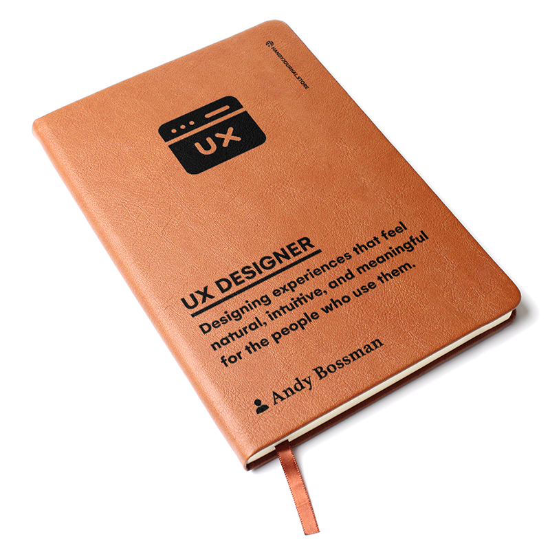 Pic 3 copy Customized Premium Leather Journal for UX Designers - Image 4