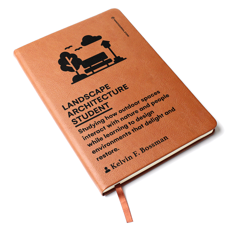 Pic 3 copy Customized Premium Leather Journal for Landscape Architecture Students - Image 4