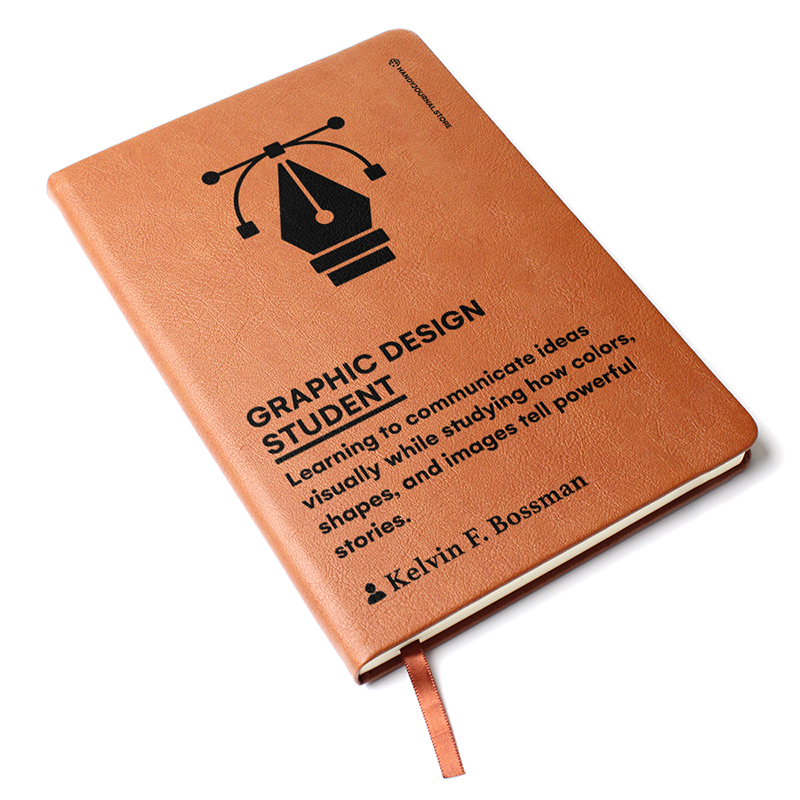 Pic 3 copy Customized Premium Leather Journal for Graphic Design Students - Image 4