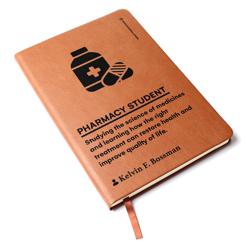 Pic 3 copy Customized Premium Leather Journal for Pharmacy Students - Image 4