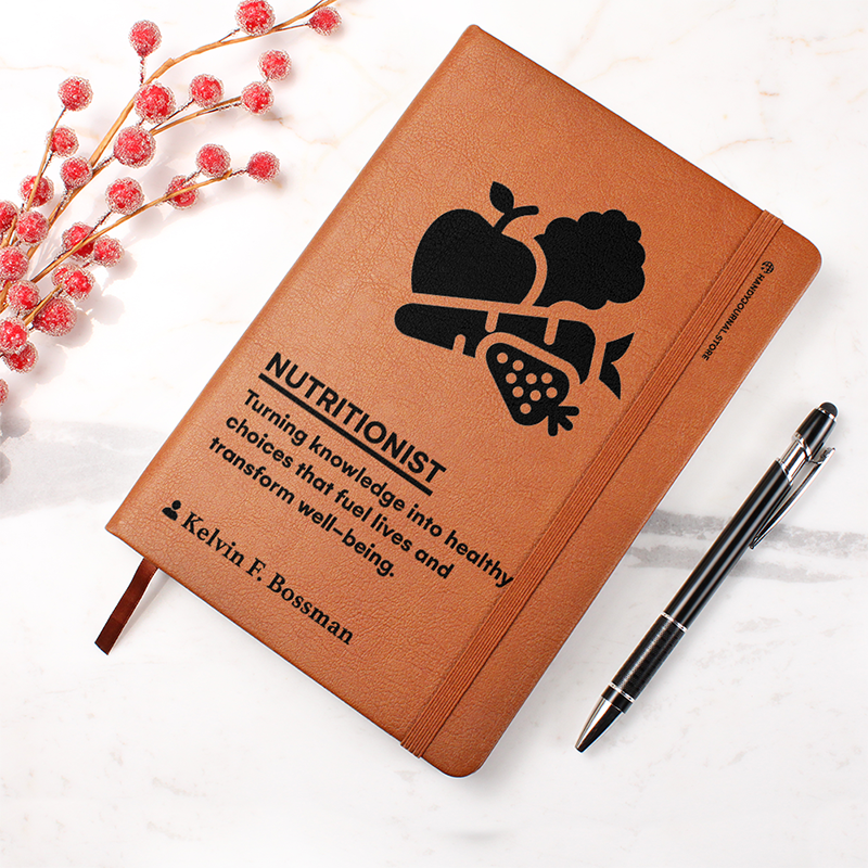 Pic 4 copy Customized Premium Leather Journal for Nutritionists - Image 5