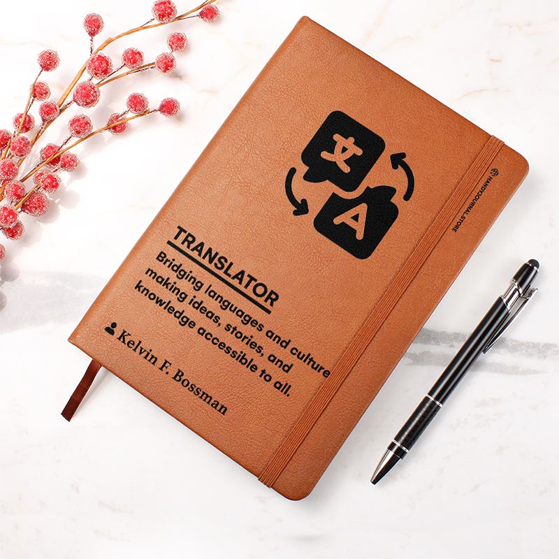 Pic 4 copy Customized Premium Leather Journal for Translators - Image 5