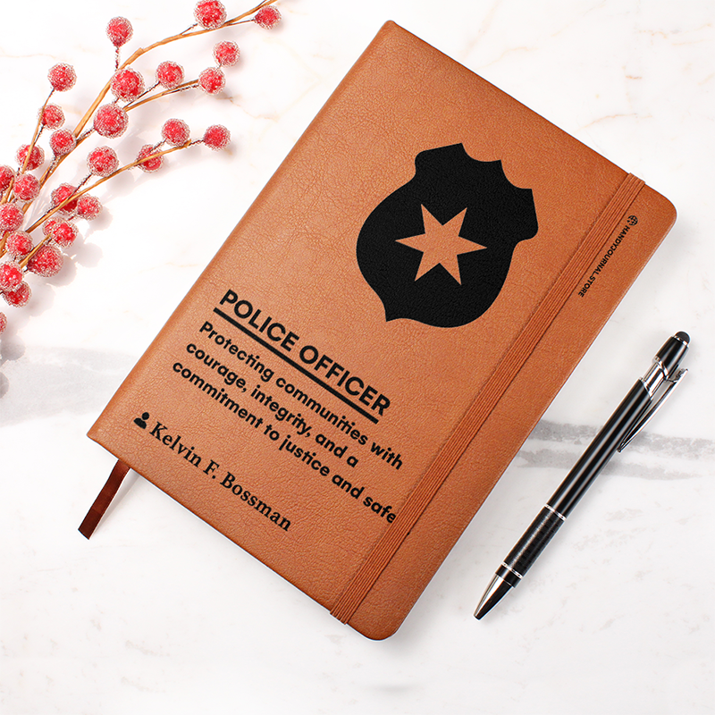 Pic 4 copy Customized Premium Leather Journal for Police Officers - Image 5