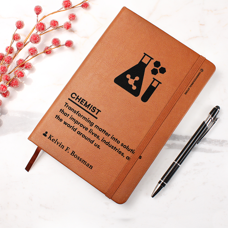 Pic 4 copy Customized Premium Leather Journal for Organic Chemists - Image 5