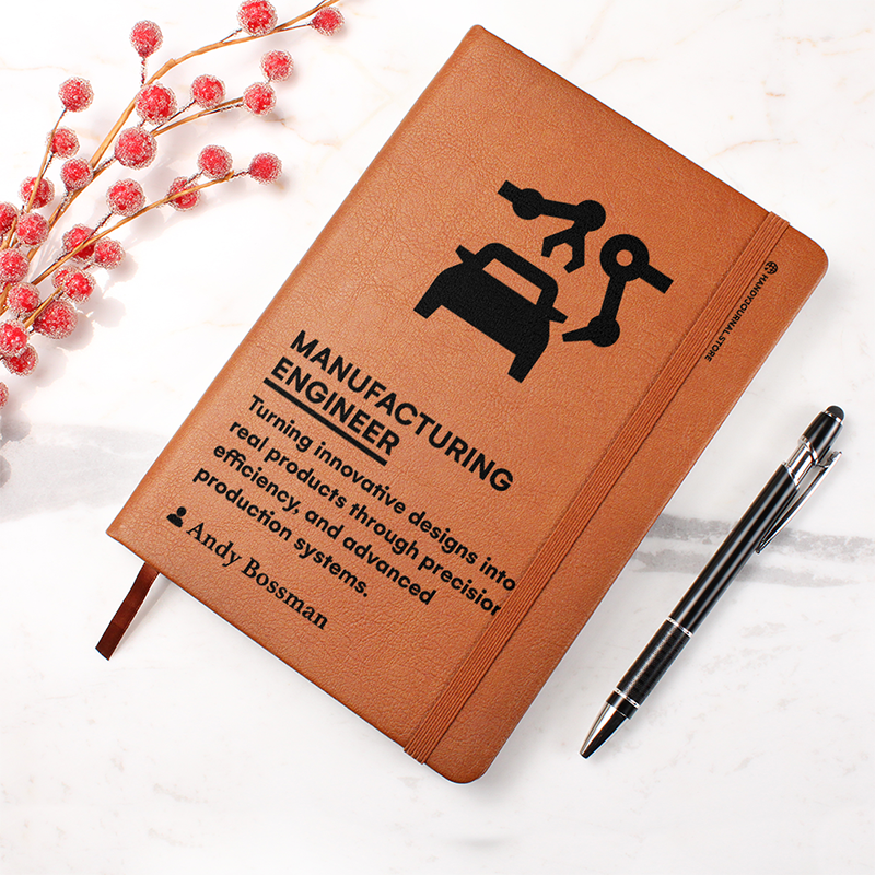 Pic 4 copy Customized Premium Leather Journal for Manufacturing Engineers - Image 5