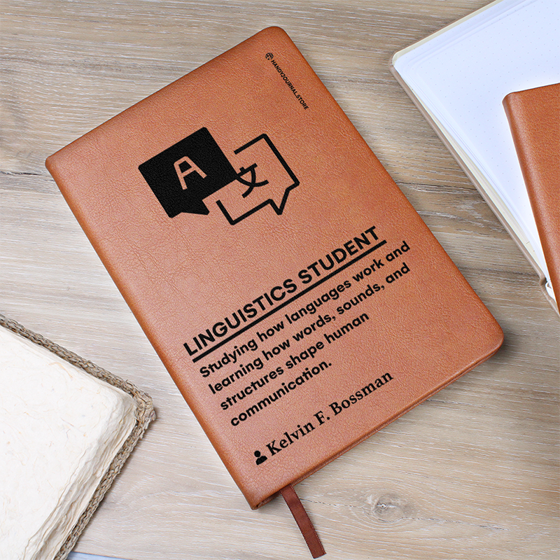 Pic 5 copy Customized Premium Leather Journal for Linguistics Students - Image 6
