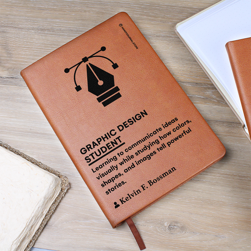 Pic 5 copy Customized Premium Leather Journal for Graphic Design Students - Image 6