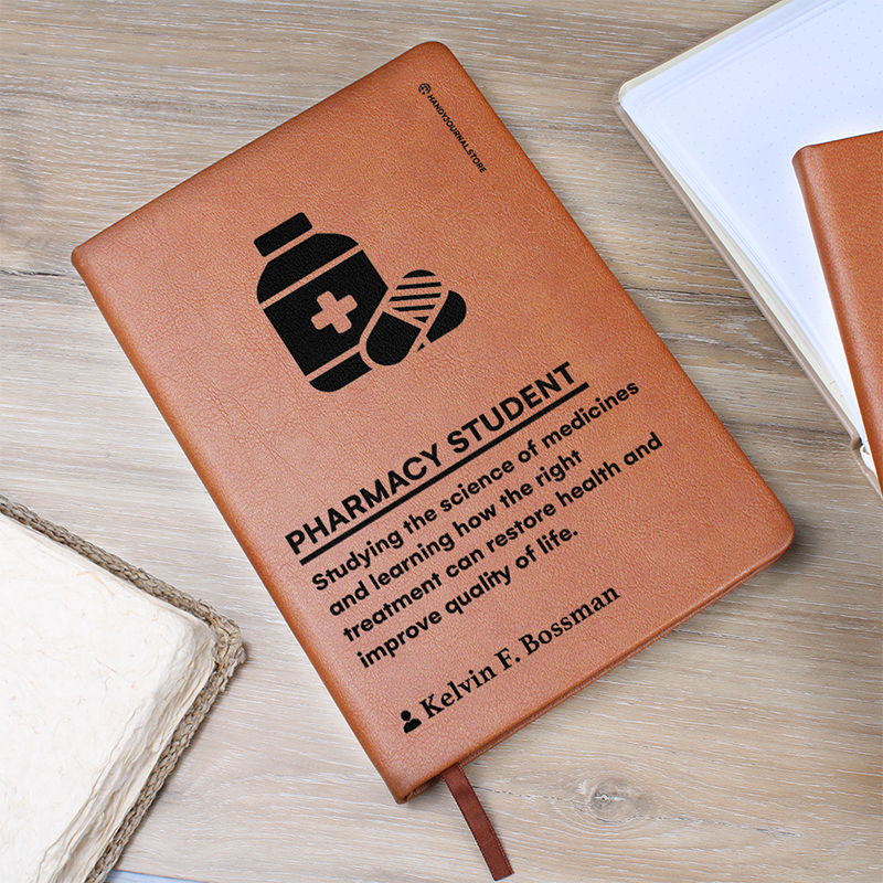 Pic 5 copy Customized Premium Leather Journal for Pharmacy Students - Image 6