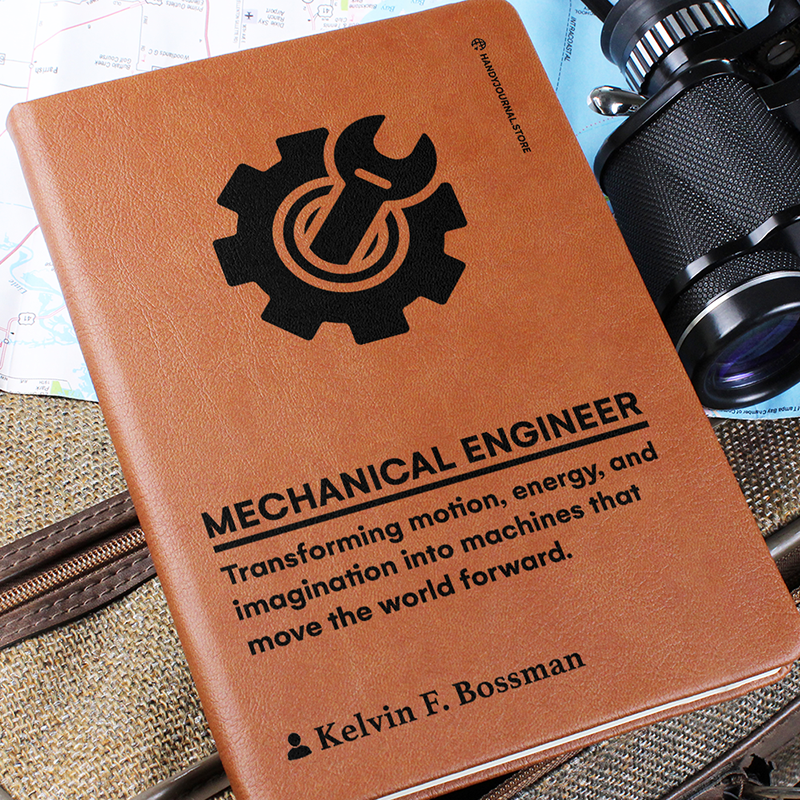Pic 6 copy Customized Premium Leather Journal for Mechanical Engineers - Image 7