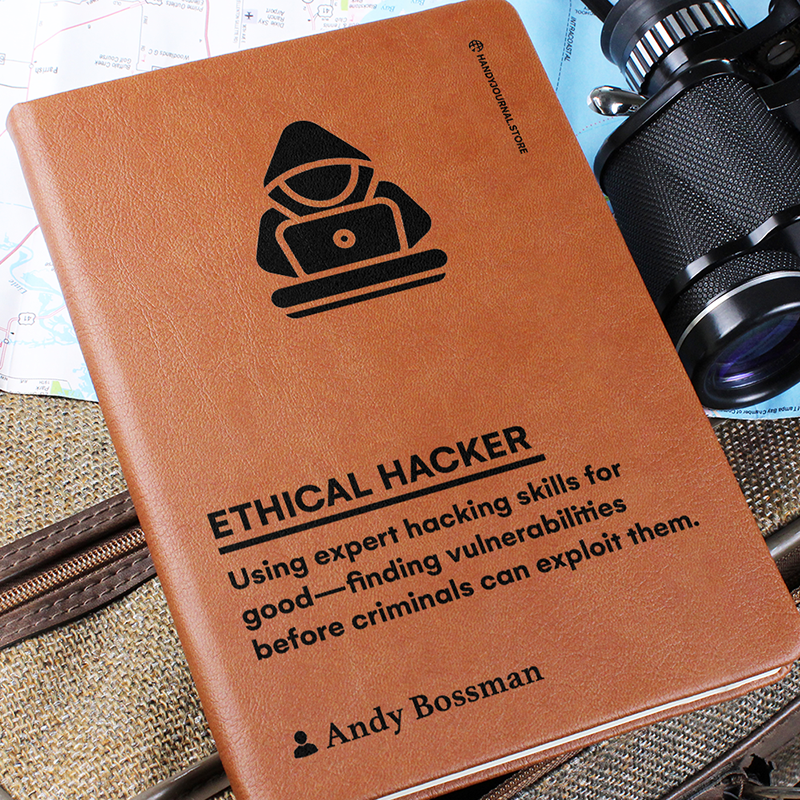 Pic 6 copy Customized Premium Leather Journal for Ethical Hackers - Image 7