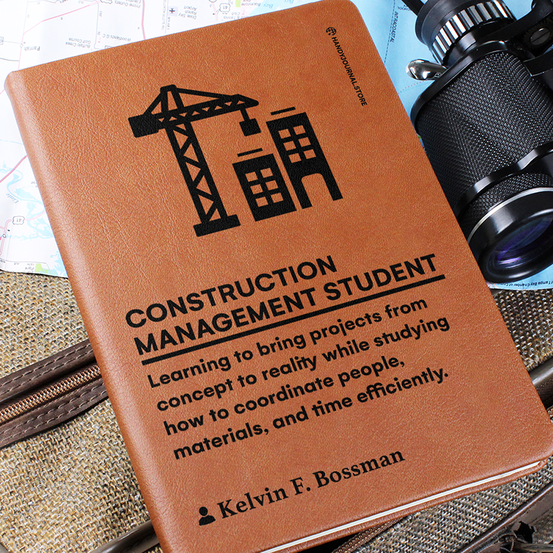 Pic 6 copy Customized Premium Leather Journal for Construction Management Students - Image 7