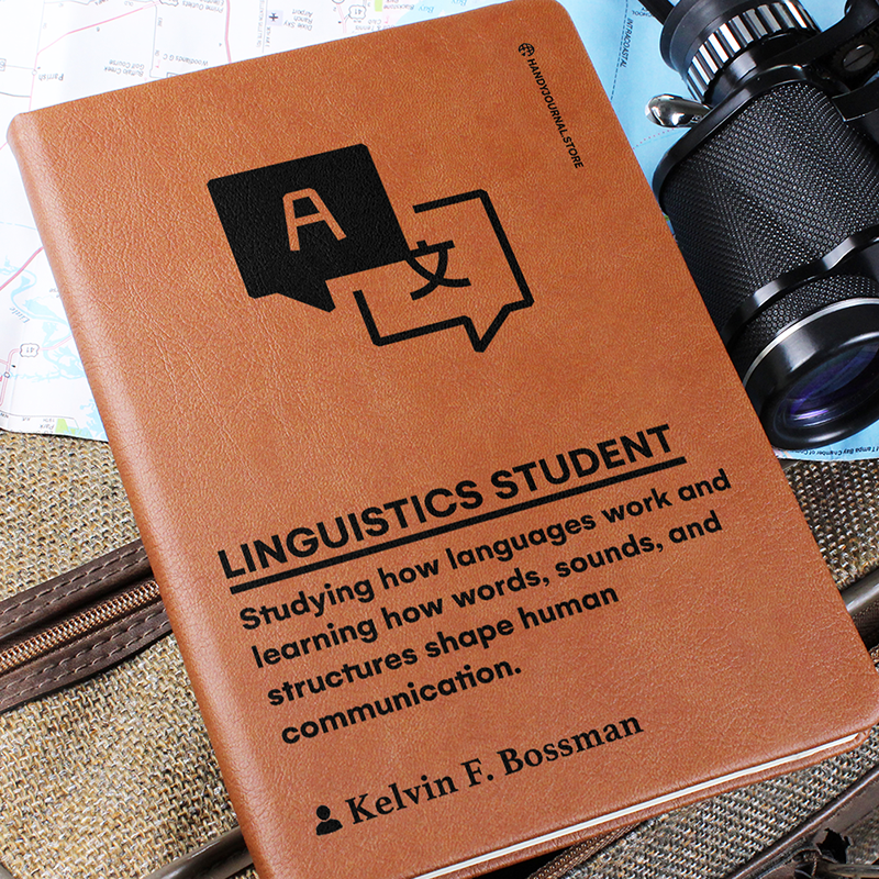 Pic 6 copy Customized Premium Leather Journal for Linguistics Students - Image 7