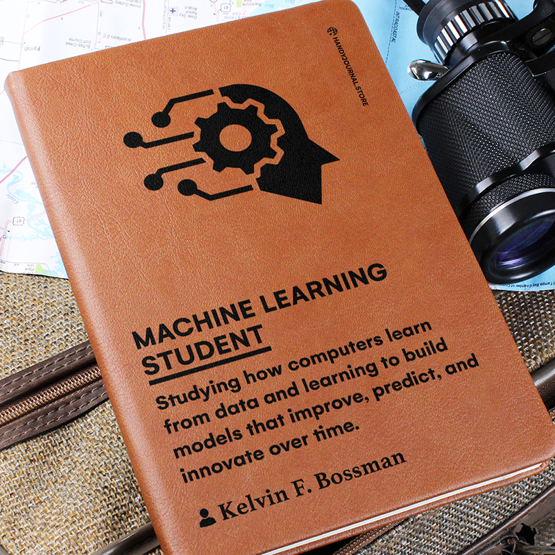 Pic 6 copy Customized Premium Leather Journal for Machine Learning Students - Image 7