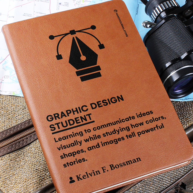 Pic 6 copy Customized Premium Leather Journal for Graphic Design Students - Image 7