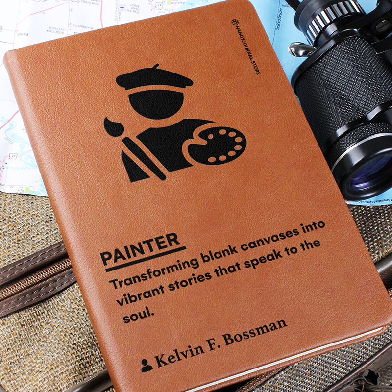 Pic 6 copy Customized Premium Leather Journal for Painters - Image 7