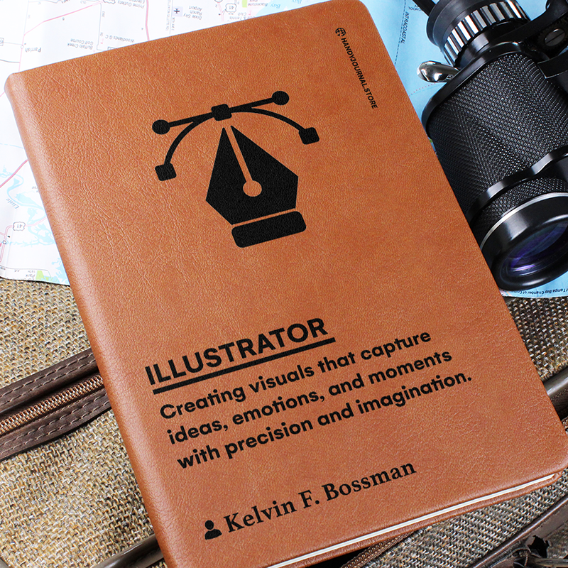 Pic 6 copy Customized Premium Leather Journal for Illustrators - Image 7