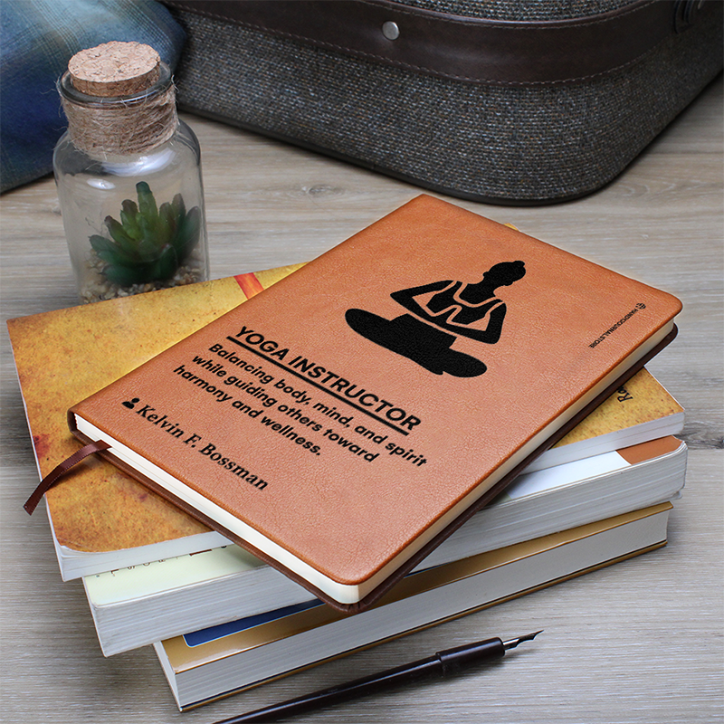 Pic 7 copy Customized Premium Leather Journal for Yoga Instructors - Image 8