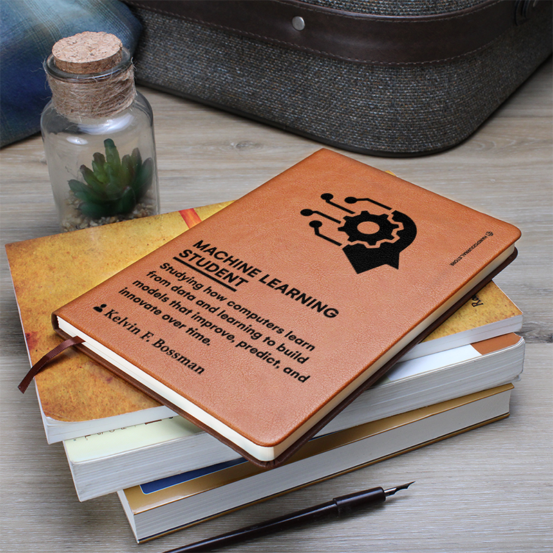 Pic 7 copy Customized Premium Leather Journal for Machine Learning Students - Image 8