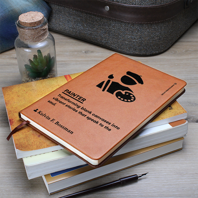 Pic 7 copy Customized Premium Leather Journal for Painters - Image 8